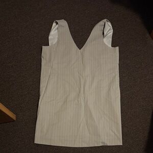 Frank & Oak Gray Pinstripe Mini Dress